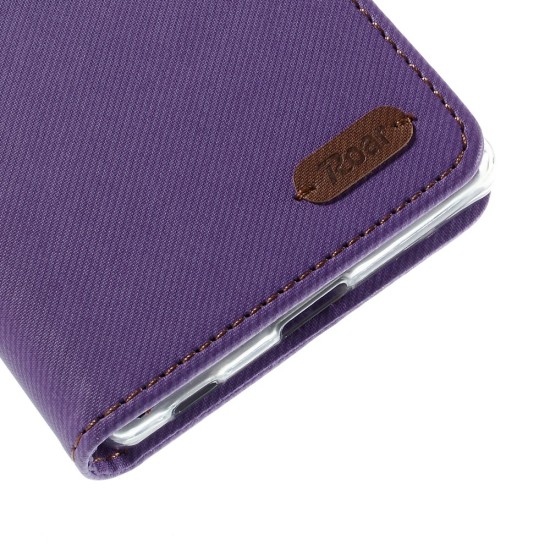 RoarKorea Simply Life Diary Sony Xperia Z3 Plus E6553 / Z4 - Violets - sāniski atverams maciņš ar stendu (ādas maks, grāmatiņa, leather book wallet case cover stand)