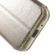 RoarKorea Noble View Samsung Galaxy J1 J100 Wake/Sleep - Zelts - sāniski atverams maciņš ar stendu un lodziņu (ādas maks, grāmatiņa, leather book wallet case cover stand)