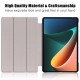 Tri-fold Stand PU Smart Auto Wake/Sleep Leather Case priekš Xiaomi Pad 7 / 7 Pro - Melns - sāniski atverams maciņš ar stendu