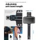 Spigen A703 Universal Sport Armband priekš viedtālruņiem ar 6.5 - 6.9 inch ekrānu - Melns - Universāls maks ietvars - Sporta futrālis rokas aproce fitnesam saite