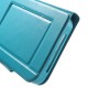 Universal Crazy Horse Window Leather Case, Size: 151 x 80 x 10mm - Blue - sāniski atverams maciņš ar stendu un lodziņu (ādas maks, grāmatiņa, leather book wallet case cover stand)