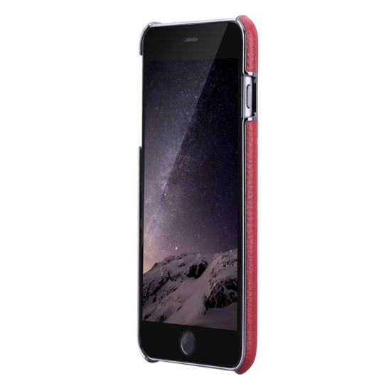 NILLKIN M-JARL Series Leather Skin PC Case priekš Apple iPhone 6 Plus / 6s Plus 5.5 inch - Sarkans - ādas / metāla apvalks (bampers, vāciņš, slim case cover, vaks bumper)