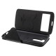 RoarKorea Fancy Diary View LG K8 K350 - Melns - sāniski atverams maciņš ar stendu un lodziņu (ādas maks, grāmatiņa, leather book wallet case cover stand)