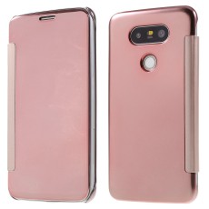 Clear View Cover Mirror Surface priekš LG G5 H850 - Rose Gold - sāniski atverams maciņš (maks grāmatiņa, book wallet case cover stand)
