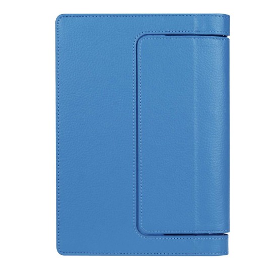 Litchi Texture PU Leather Tablet Case for Lenovo Yoga Tab 3 8.0 YT3-850F / YT3-850L - Baby Blue - sāniski atverams maciņš ar stendu (ādas maks, grāmatiņa, leather book wallet case cover stand)