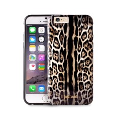 Just Cavalli Leopard JCIPC647LEOPARD1 priekš Apple iPhone 6 / 6S - Brūns - silikona aizmugures apvalks (bampers, vāciņš, TPU back cover, bumper shell)