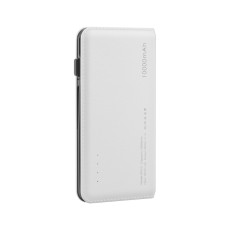 DP612 Power Bank Quick Charge 10000mAh USB 5V 2.1A ligzda - Balts - Universāla ārējas uzlādes batereja lādētājs-akumulators (Power Bank)
