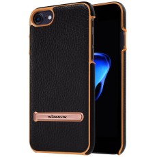 NILLKIN M-JARL Series Leather Skin PC Case priekš Apple iPhone 7 / 8 / SE2 (2020) / SE3 (2022) - Melns - ādas / plastikāta aizmugures apvalks / bampers-vāciņš