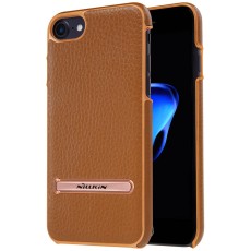NILLKIN M-JARL Series Leather Skin PC Case priekš Apple iPhone 7 / 8 / SE2 (2020) / SE3 (2022) - Brūns - ādas / plastikāta aizmugures apvalks / bampers-vāciņš