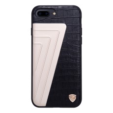 NILLKIN Hybrid Case with Crocodile Leather priekš Apple iPhone 7 Plus / 8 Plus - Melns - ādas apvalks (bampers, vāciņš, slim case cover, vaks bumper)