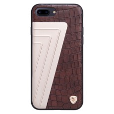 NILLKIN Hybrid Case with Crocodile Leather priekš Apple iPhone 7 Plus / 8 Plus - Brūns - ādas apvalks (bampers, vāciņš, slim case cover, vaks bumper)