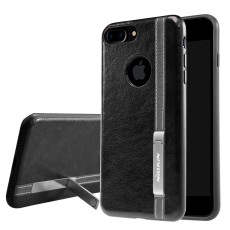 NILLKIN Phenom Case priekš Apple iPhone 7 Plus - Melns - ādas aizmugures apvalks (bampers, vāciņš, slim case cover, vaks bumper)