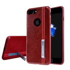 NILLKIN Phenom Case priekš Apple iPhone 7 Plus - Sarkans - ādas aizmugures apvalks (bampers, vāciņš, slim case cover, vaks bumper)