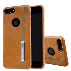 NILLKIN Phenom Case priekš Apple iPhone 7 Plus - Gaiši Brūns - ādas aizmugures apvalks (bampers, vāciņš, slim case cover, vaks bumper)