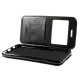 RoarKorea Noble View priekš LG K4 K120 / K130 - Melns - sāniski atverams maciņš ar stendu un lodziņu (ādas maks, grāmatiņa, leather book wallet case cover stand)