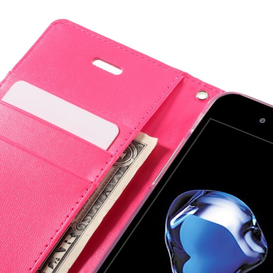 Mercury Bravo Flip Case priekš Xiaomi Redmi 4A - Rozā - sāniski atverams maciņš ar stendu (ādas grāmatveida maks, leather book wallet cover stand)