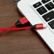 Baseus 3M Yiven USB to Lightning cable - Sarkans - Apple iPhone / iPad lādēšanas un datu kabelis / vads