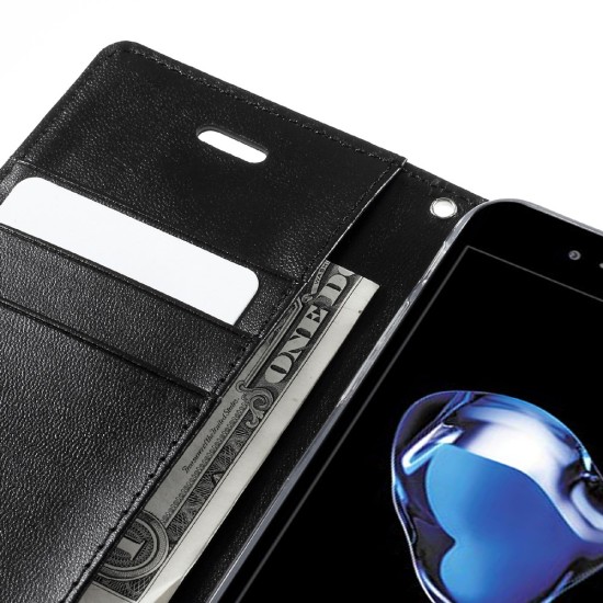 Mercury Bravo Flip Case priekš Samsung Galaxy Note 10 N970 - Melns - sāniski atverams maciņš ar stendu (ādas grāmatveida maks, leather book wallet cover stand)