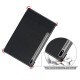 Tri-fold Stand PU Smart Auto Wake/Sleep Leather Case priekš Samsung Galaxy Tab S7 T870 / T875 / Tab S8 X700 / X706 - Melns - sāniski atverams maciņš ar stendu