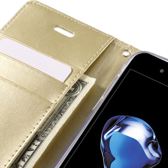 Mercury Bravo Flip Case priekš Samsung Galaxy S21 G991 - Zelts - sāniski atverams maciņš ar stendu