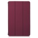 Tri-fold Stand PU Smart Auto Wake/Sleep Leather Case priekš Lenovo Tab M9 TB-310 - Bordo - sāniski atverams maciņš ar stendu