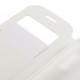 RoarKorea Noble View Samsung Galaxy Ace 4 G357 - Balts - sāniski atverams maciņš ar stendu un lodziņu (ādas maks, grāmatiņa, leather book wallet case cover stand)