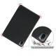Tri-fold Stand PU Smart Auto Wake/Sleep Leather Case priekš Xiaomi Pad 7 / 7 Pro - Melns - sāniski atverams maciņš ar stendu
