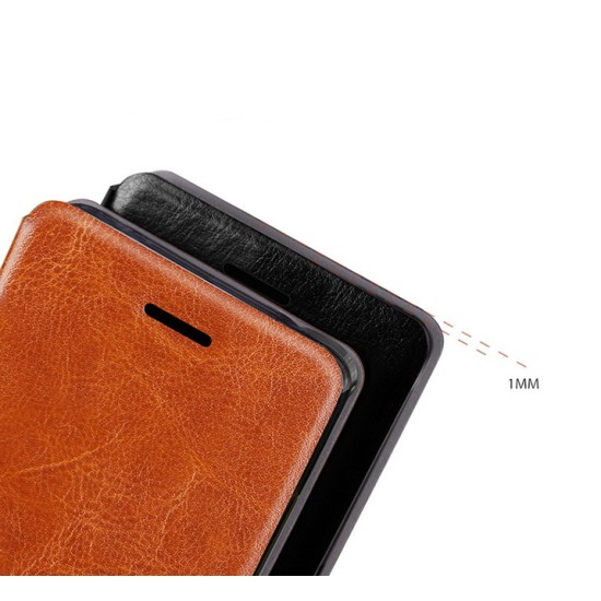 Mofi New Rui priekš HTC One A9 - Melns - sāniski atverams maciņš ar stendu (ādas maks, grāmatiņa, leather book wallet case cover stand)