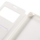 RoarKorea Noble View Sony Xperia X F5121 / F5122 - Balts - sāniski atverams maciņš ar stendu un lodziņu (ādas maks, grāmatiņa, leather book wallet case cover stand)